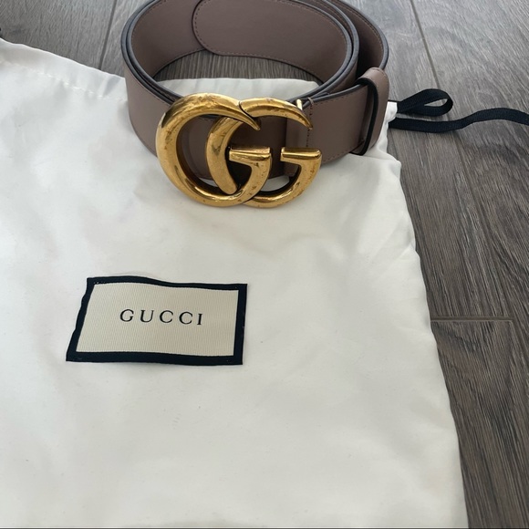 Authentic Gucci GG Marmont Belt - Dusty Pink - Picture 2 of 11